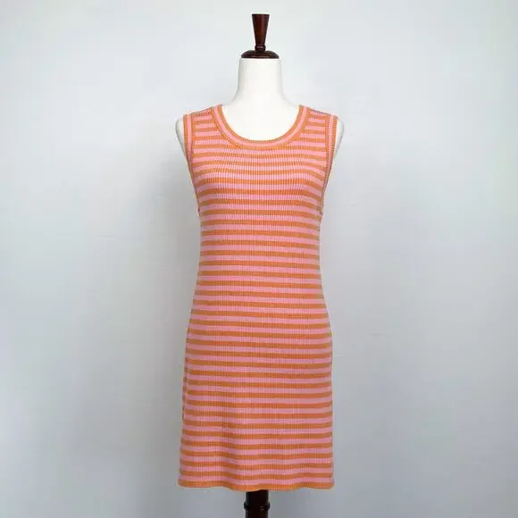 Spell And The Gypsy Collective Calypso Summer Striped Pink Orange Mini Dress MED - Picture 2 of 11